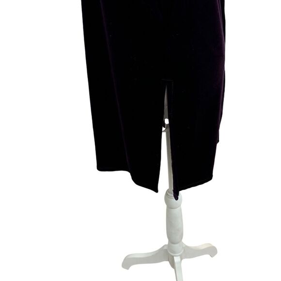 Ladies Vintage 80’s Sunshine Starshine Deep Purple Velour Tunic Top Size 14 - Picture 7 of 13